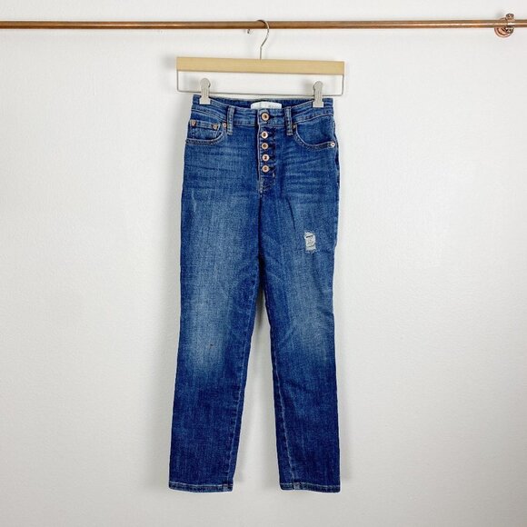 Ella Moss Denim - Ella Moss Slim Straight High Rise Denim Jeans 24